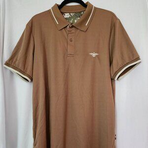 Classic Brown Polo Shirt with Logo L Albert Morris